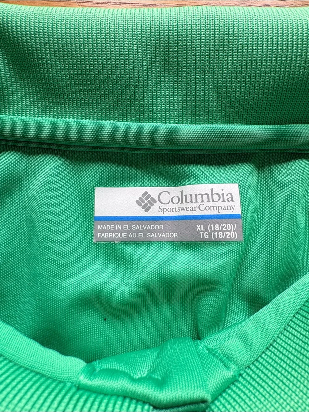Columbia PFG Boy’s XL (18/20) Green 100% Polyester short sleeve Polo Shirt
